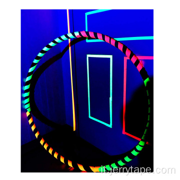 Nastro gaffer fluorescente al neon reattivo alla luce nera UV